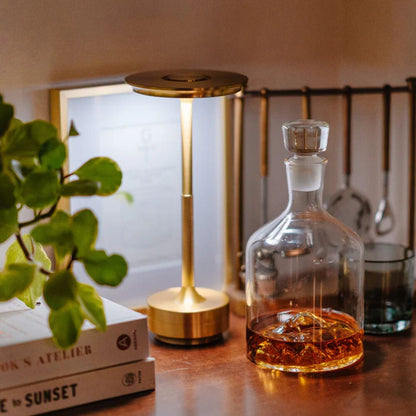 Metallic Cordless Table Lamp