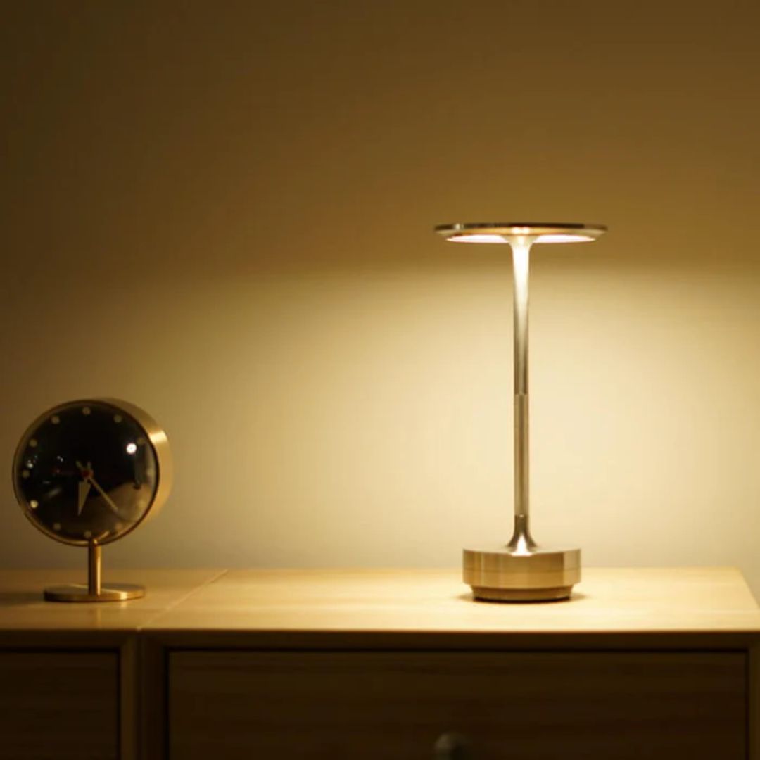 Metallic Cordless Table Lamp